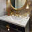Metal Body Inverted Tulip Glass Cap Armed Wall Sconce-397431983