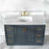 Gazsi 48" Single Bathroom Vanity Set With Grain White Composite Stone Countertop Without Mirror