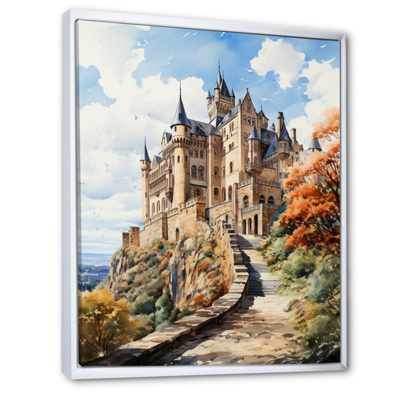Château de Hohenzollern, Ealsworth, Allemagne, Cadre flottant blanc, H 20 po x l 12 po x P 1 po