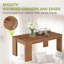 Table basse en bois massif, table basse Farmhouse rectangulaire de 47 po avec des pieds épais pour le salon, assemblage facile