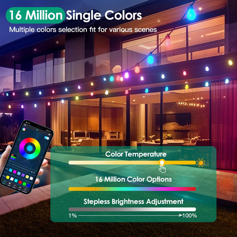 Kayedon 15 - Bulb 9.06'' Plug-in LED Fairy String Light