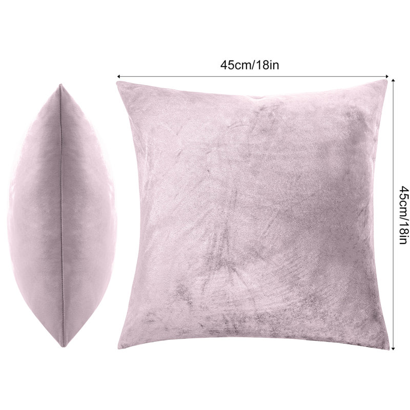 Skrolan Crushed Velvet Scatter Cushion Cover, Pink Rose