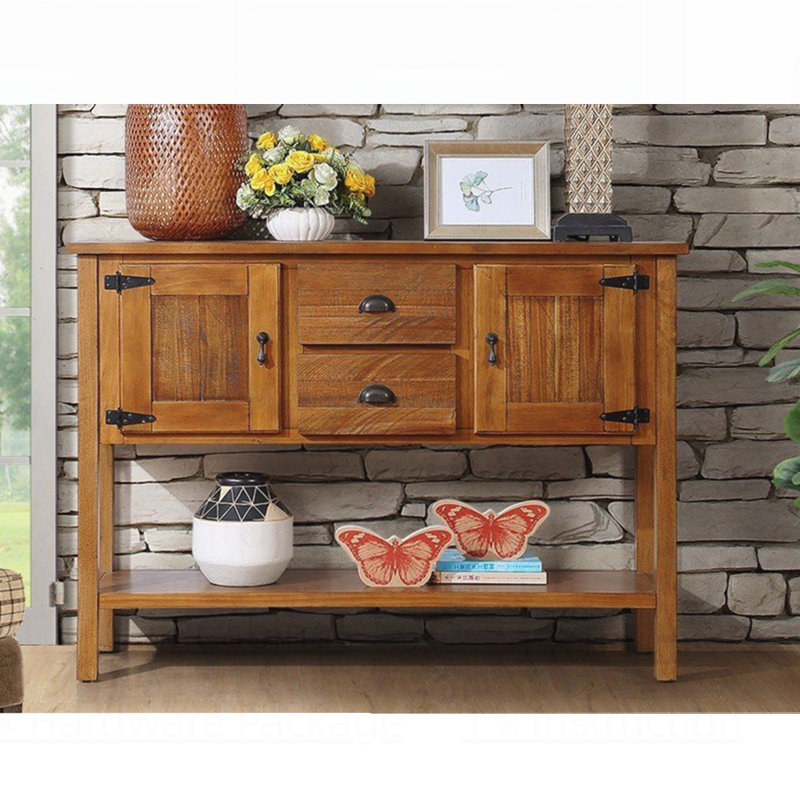 Console avec 2 tiroirs, armoires et tablette inférieure pour un rangement spacieux et une décoration intérieure élégante