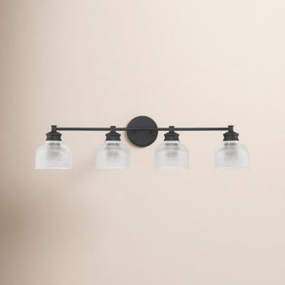 Besima 4 Light Hammered Dimmable Vanity Light
