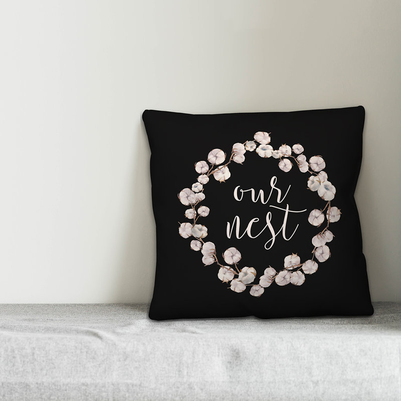 Coussin en coton Our Nest, 18 po x 18 po