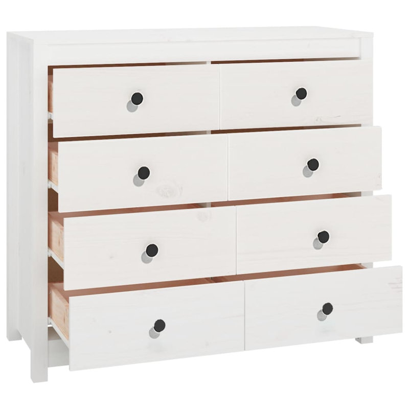 100cm Solid Wood Sideboard, White