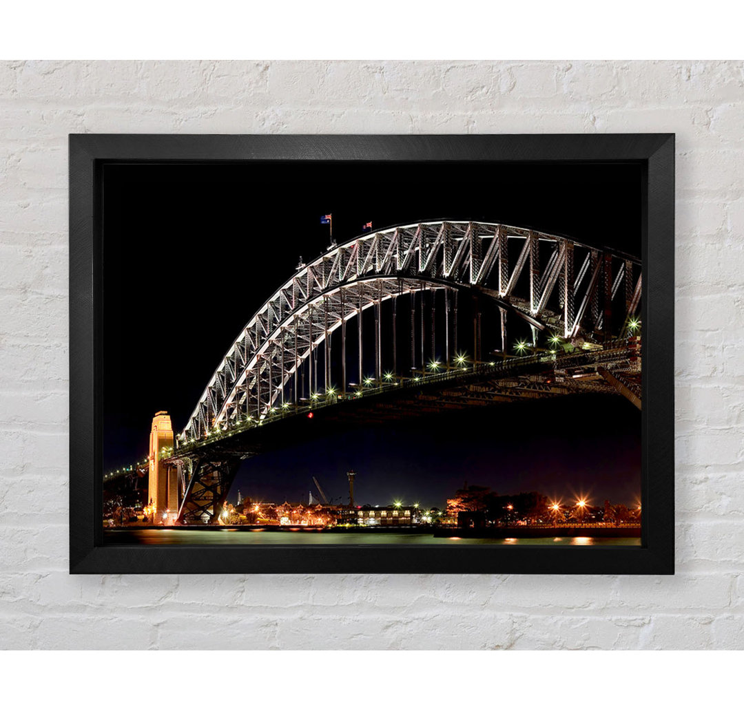 Sydney Harbour Night Light - Einzelne Bilderrahmen Kunstdrucke