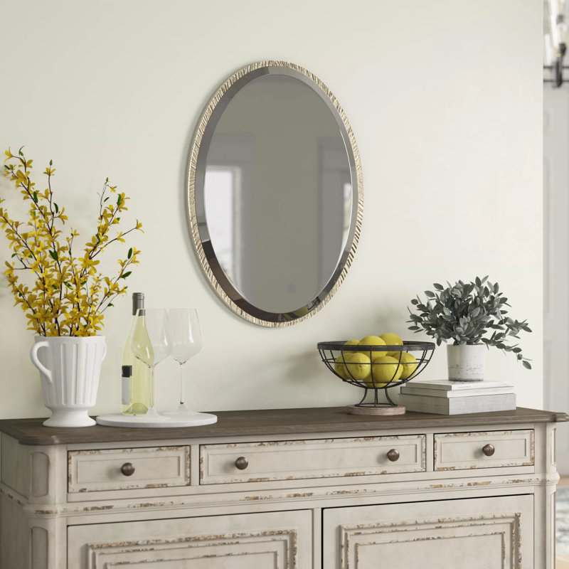 Metal Oval Wall Mirror