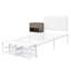 Lit plateforme simple en métal avec finition blanche et rangement-417437365-417437371