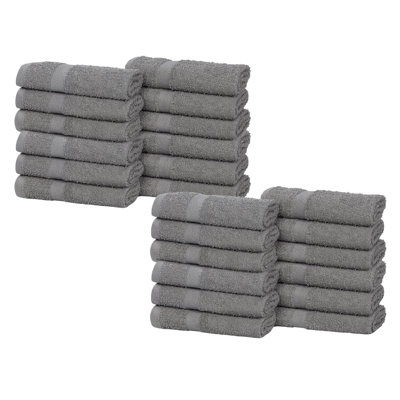 Glenlee 24 Piece Eco-Friendly 100% Cotton Towel Set