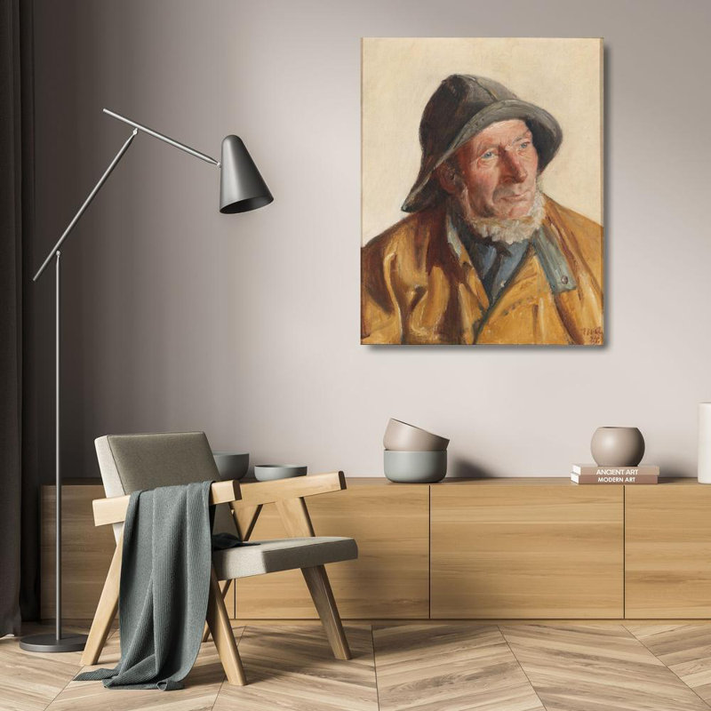 «Portrait of a Fisherman» par Michael Ancher - Art mural sur toile tendue avec châssis