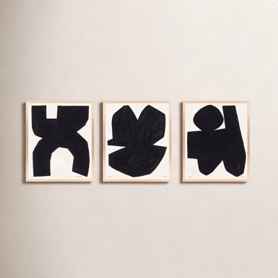 Shauna "Module on White" 3-Piece Painting Set