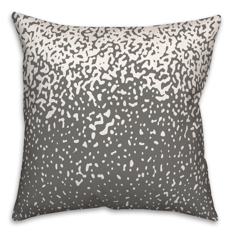Abstract Outdoor Throw Pillow, Gray, 16" x 16"
