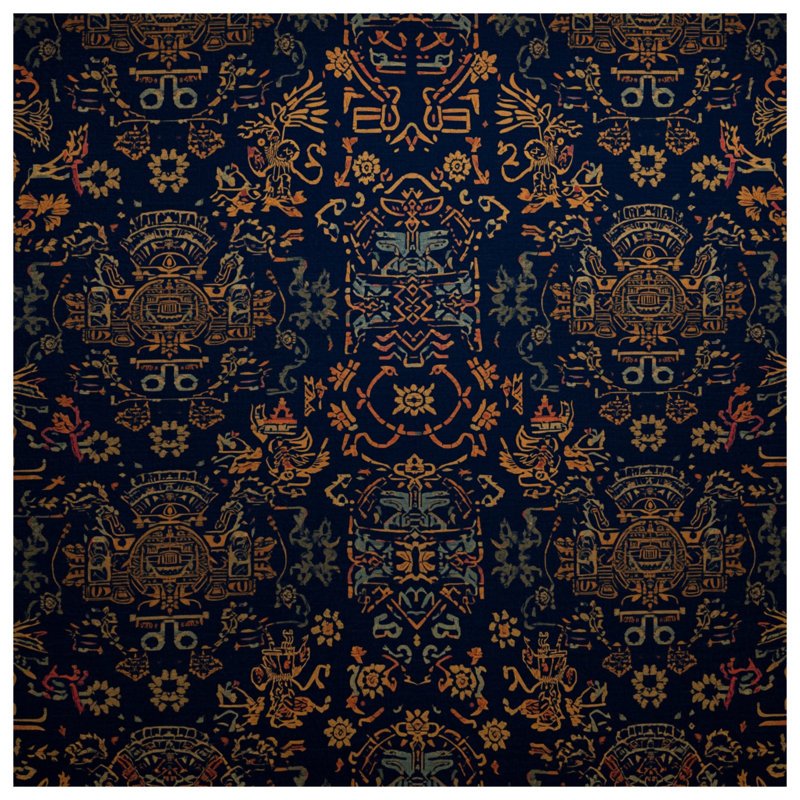 Tapis de bain à motif géométrique complexe, L 24 po x L 17 po