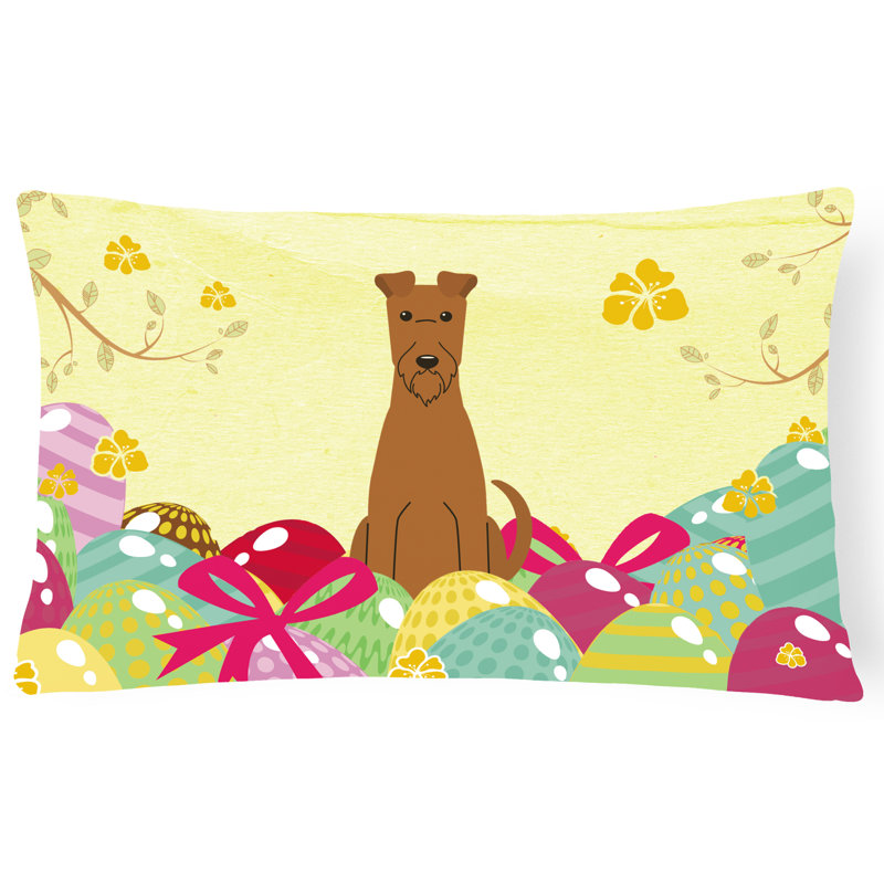 Coussin lombaire terrier irlandais œufs de pâques