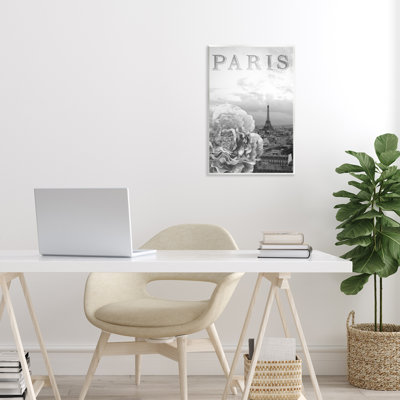 Paris Postcard in Monochrome Wall Plaque, design by Emily Navas