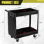 2 Tier Rolling Tool Cart