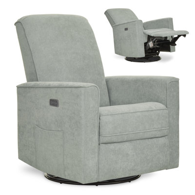 Greenguard Gold Certified Upholstered Swivel Reclining Glider