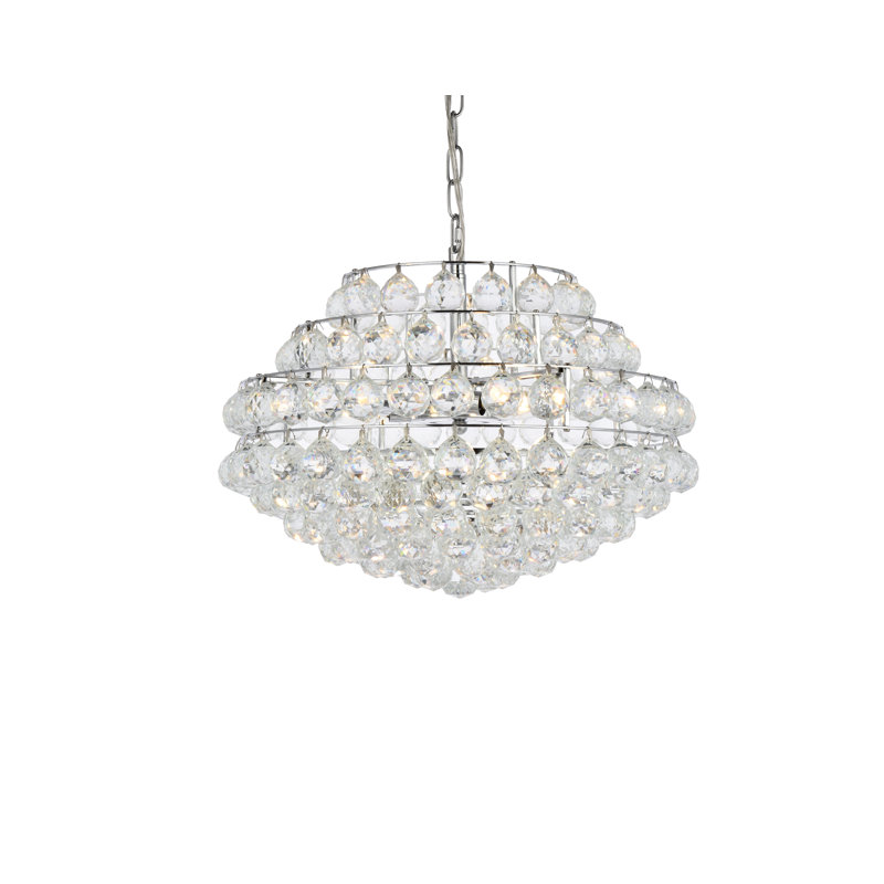Kieron 5 - Light Unique/Statement Pendant, Chrome, 75" H x 20" W x 20" D