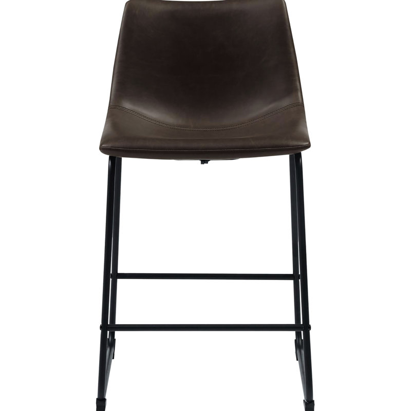 Tabourets à hauteur de comptoir en brun et noir - pour un confort accru (de 2 chaises) de style ergonomique