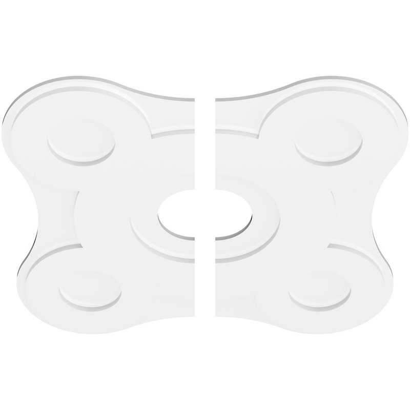 Médaillon de plafond contemporain en PVC de qualité architecturale 32 po x P 2 po x P 11 po x P 1 po