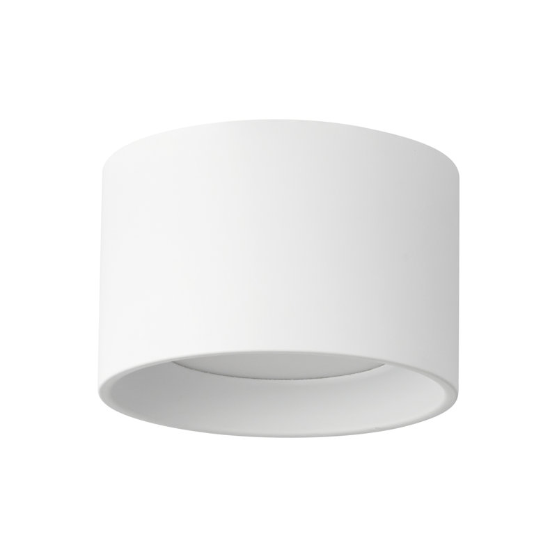 Uma 6-in Black dimmable LED Semi-Flush Mount, White