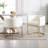 Upholstered Faux Leather Dining Chairs Modern Arm Chairs-2043675858-2043675857