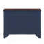 Console de 40 po avec tablette de rangement, table de hall d'entrée rétro avec tablette de rangement réglable, table de canapé pour le couloir, entrée, salon, vestibule, plateau bleu marine et brun-454103323