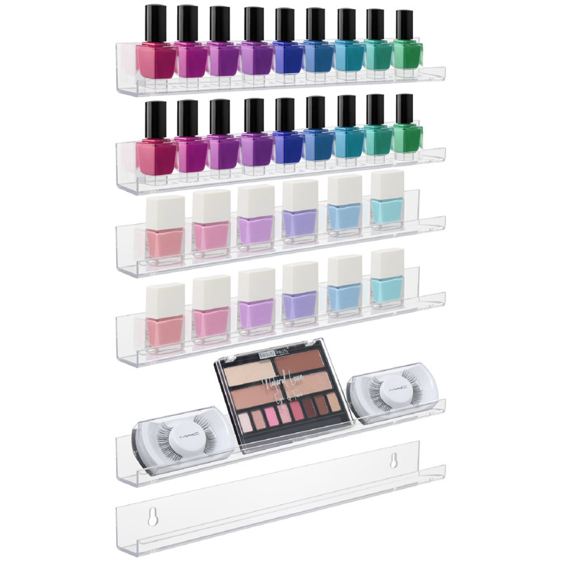 Ensemble de 6 supports pour vernis à ongles en acrylique