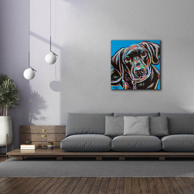 «Furry Dog Friend 2» par Carolee Vitaletti, art mural sur toile