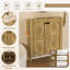 Armoire de plancher pliante 30 po gris antique avec évier en céramique - Installation brevetée en 1 minute, peu encombrante et facile à assembler, style américain-759074697
