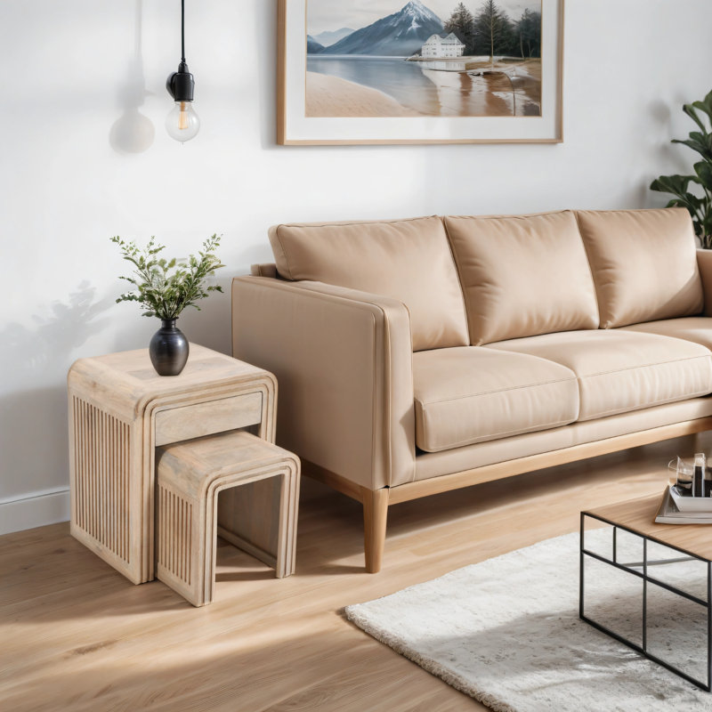 Nazaire Solid Wood Nesting Tables