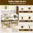 Round Coffee Table Set Of 2 21.5" & 25.5" Nesting Coffee Tables Circle End Table White