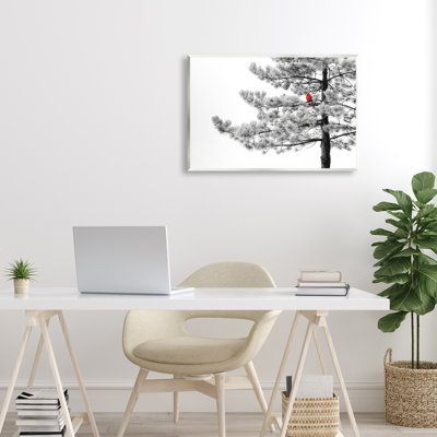 Cardinal in Stark Winter Tree Wall Plaque, design by Steve Toole
