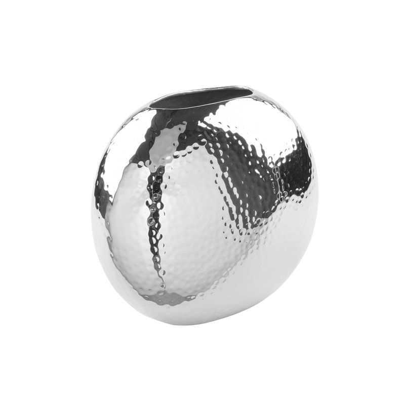 Luna Handmade Metal Table Vase, 20cm H x 12cm W x 23cm D