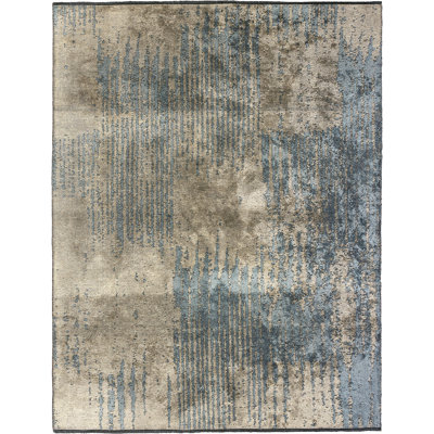 Rapture Abstract Area Rug in Brown/Blue