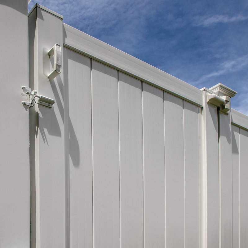 Heavy-Duty White Electronic Gravity Latch Gate