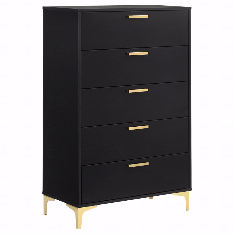 Commode rectangulaire à 5 tiroirs (commode)