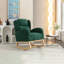 049-Chaise berçante en tissu avec pieds en bois-912336964