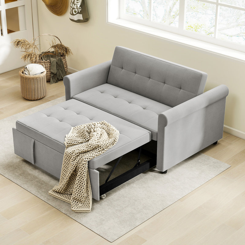 2 Seater Velvet Convertible, Sofa Bed