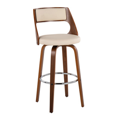Cecina Mid-Century Modern Barstool with Swivel