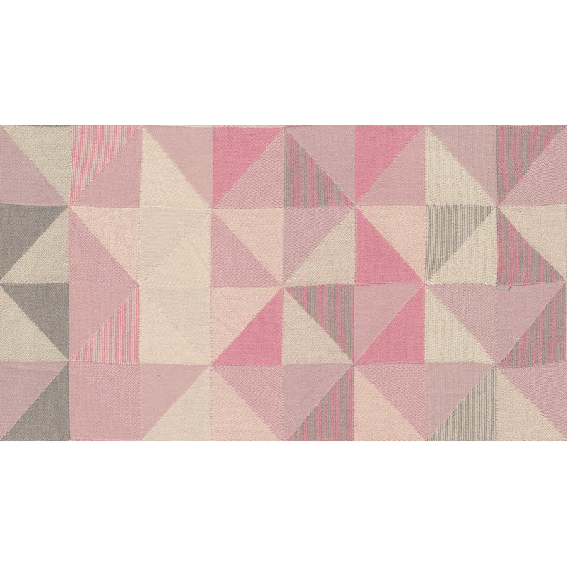 Vanesa Cotton Room Darkening Curtain Single Panel, 145 W x 175 D cm, Pink/Misty Rose/Beige