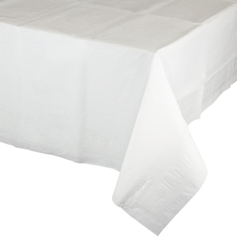 Creative Converting Solid Colour Plastic Tablecloths, 3 ct, White