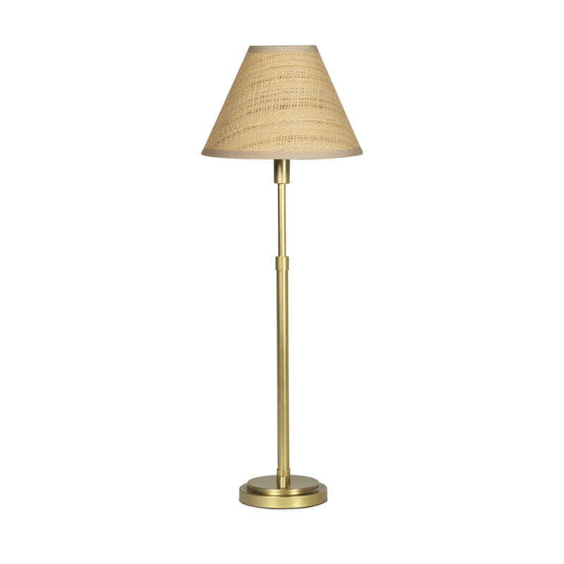 Polly Buffet Table Lamp, Brown, Natural Brass