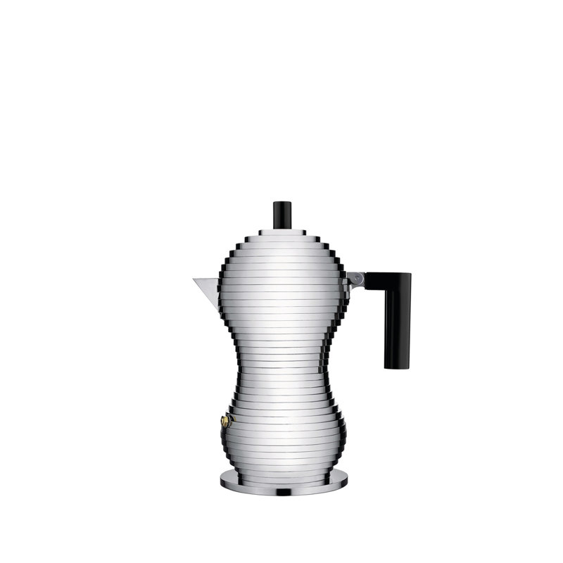 Pulcina Espresso Coffee Maker, 3 Cup, Black