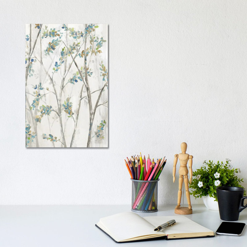 Delicate Branches by Eva Watts - Wrapped Canvas Painting, 20.32 cm H x 30.48 cm W