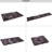 Washable Area Rug Runner 2'6''x10', Low-pile Non-slip For Bedroom, Living Room, Kitchen, Dining Room - Non-shedding Black + Burgundy Foldable
