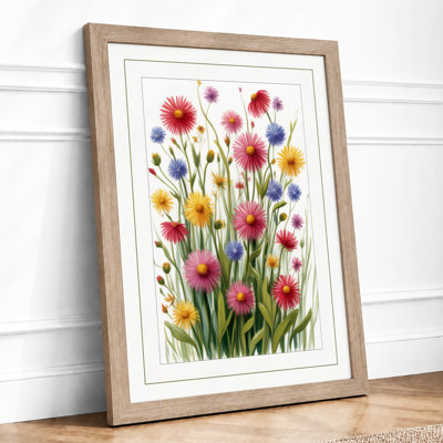 Garden Wildflowers Botanical - Framed Print