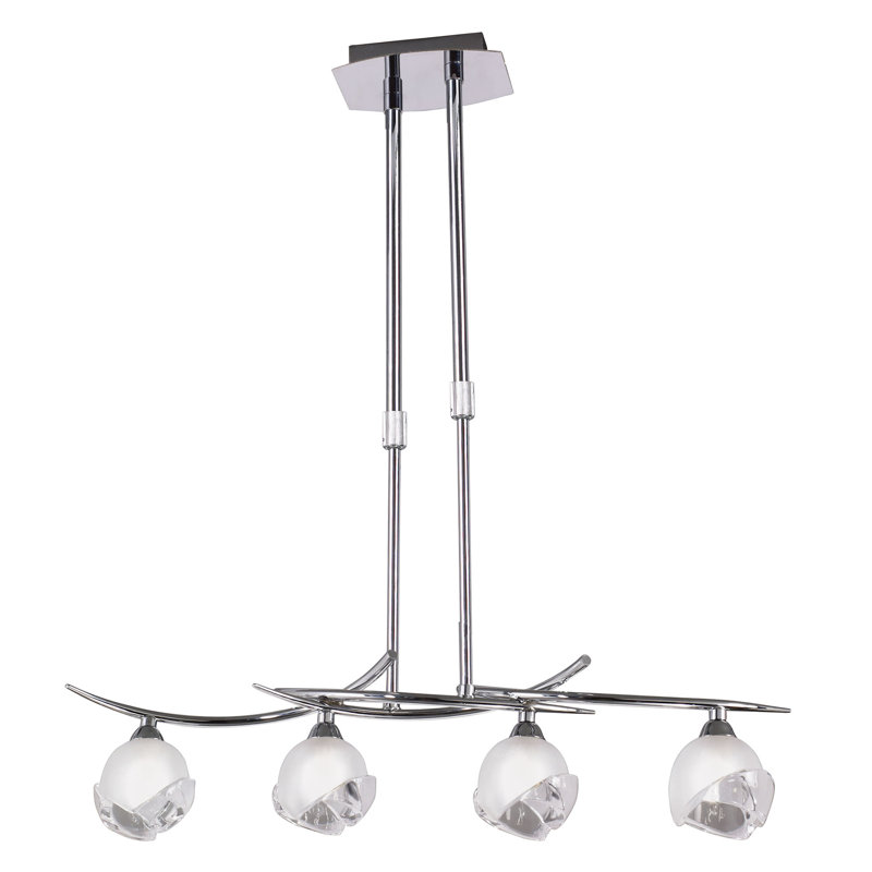 Cannava 4 - Light Kitchen Island Pendant, Black Chrome