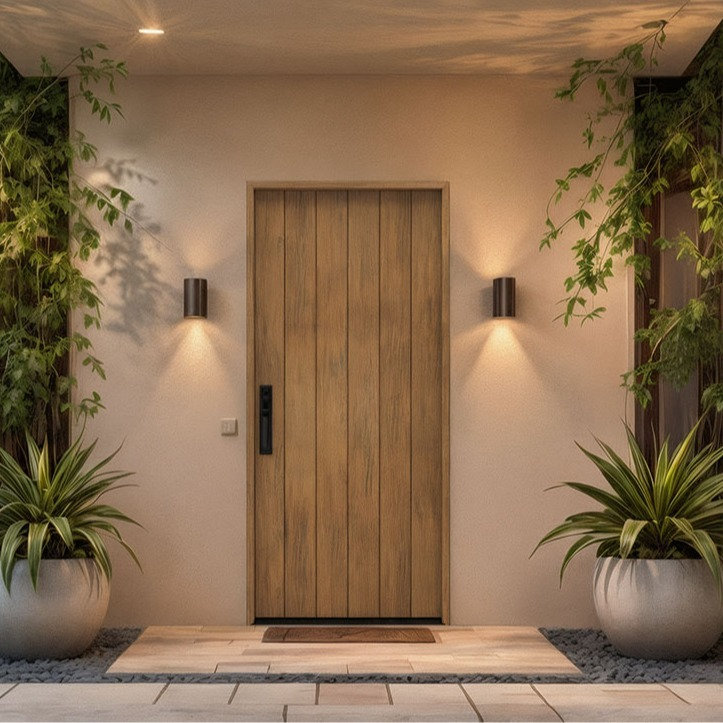 Porte à panneau 80 po Barrow Slab Only Acajou, 30" x 80" [30" Door]